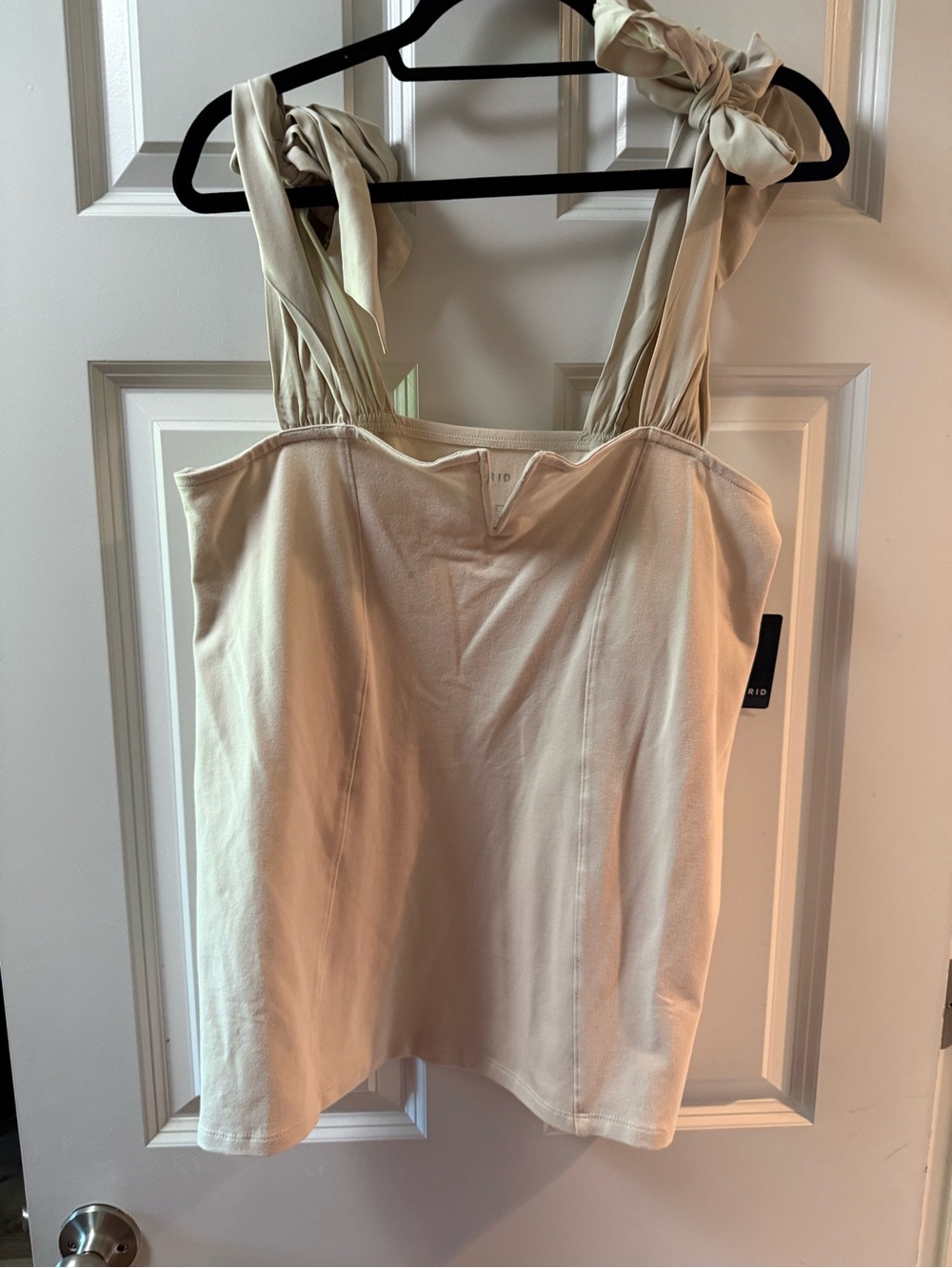 torrid Cream Tie-Shoulder Square Neck Camisole